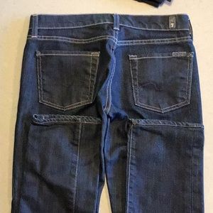 7 For All Mankind Dark Straight Roxanne Ladies Jeans Size 26 X 29